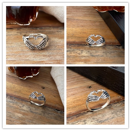 Nhẫn Hở Hình Vuông Đính Kim Cương Nhân Tạo Thời Trang Có Thể Điều Chỉnh Dành Cho Nữ