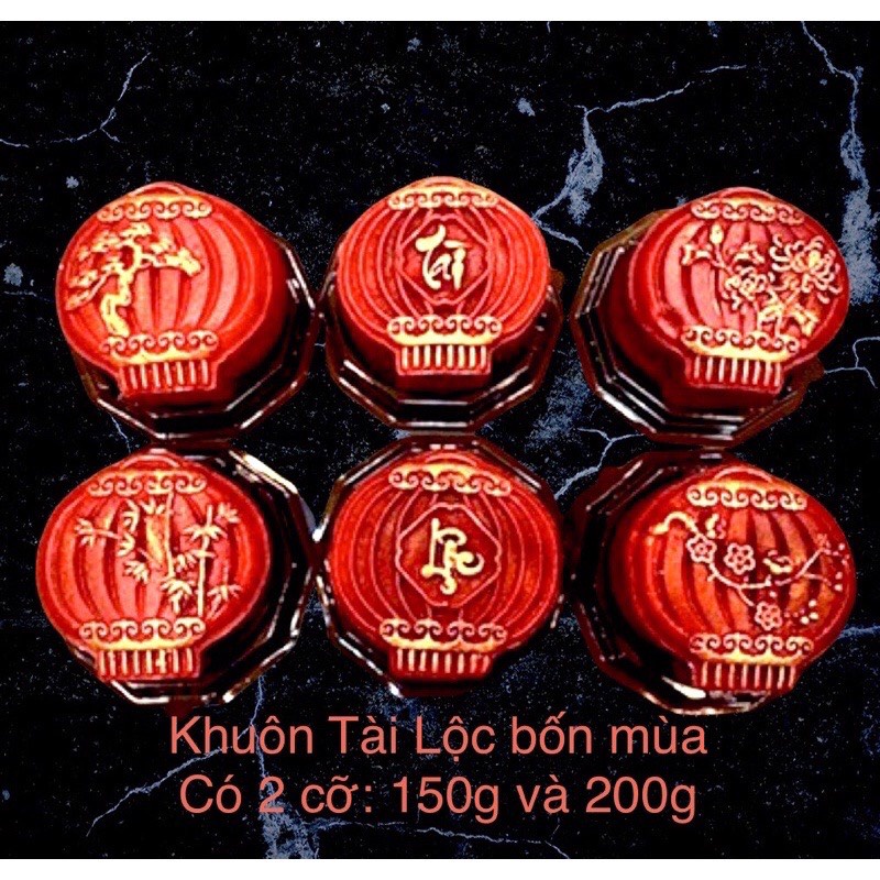 Khuôn trung thu lò xo đèn lồng mặt 50gr - 200gr