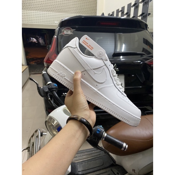 Giày thể thao Air Force 1 Full Trắng Nam Nữ Cổ thấp, Giày AF1 Trắng full 3 loại tặng kèm tất❤️