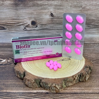 [ Hộp 20 viên ] Viên uống BIOTIN bổ sung biotin+vitamin B5 giúp giảm rụng tóc, bảo vệ da, chắc móng – Hộp 30 viên