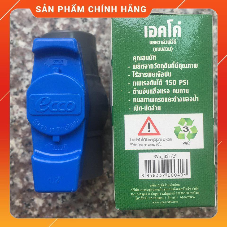 Bộ 2 van nước Ecco phi 21 & 27 nhập khẩu từ Thái Lan