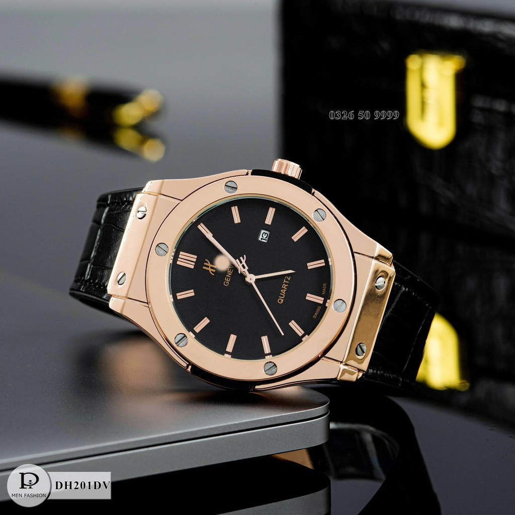 Đồng hồ nam Hublot - máy pin kim thể thao, chống nước bảo hành 12 tháng DH20