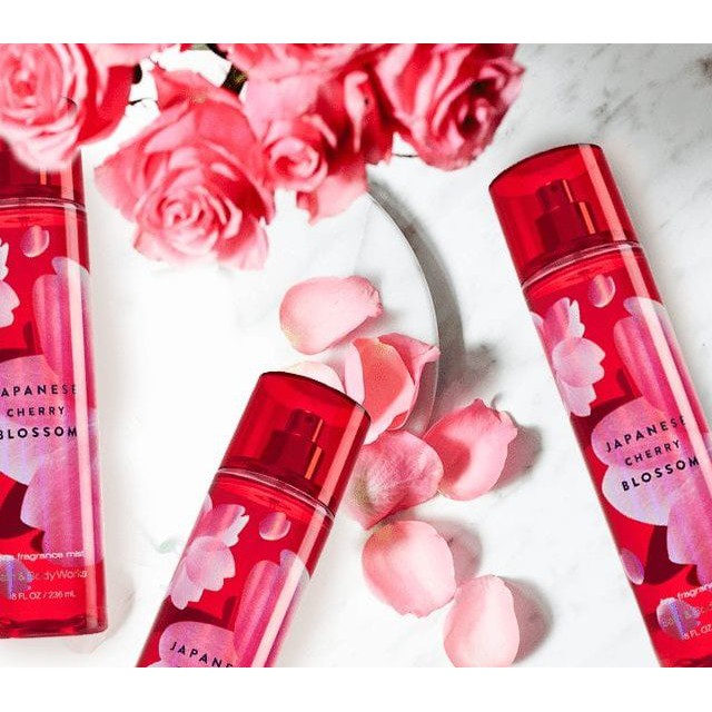 [𝗦𝗔𝗟𝗘]..::✨Mẫu Thử Xịt Thơm Toàn Thân Bath and Body Works Japanese Cherry Blossom 250ml✨::..