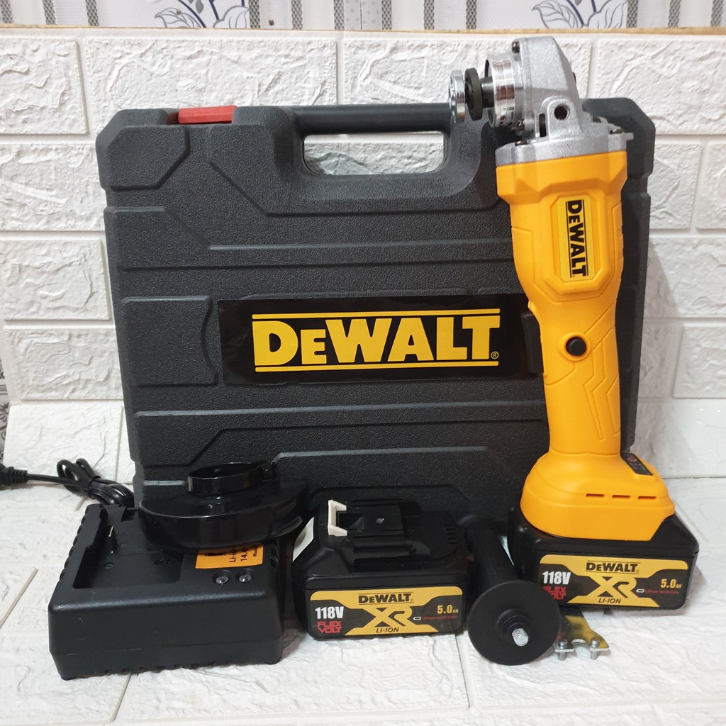 Máy mài | Máy mài pin DEWALT 118V 2 PIN | Không chổi than | Pin 10 cell 15000 mah | Lõi Đồng