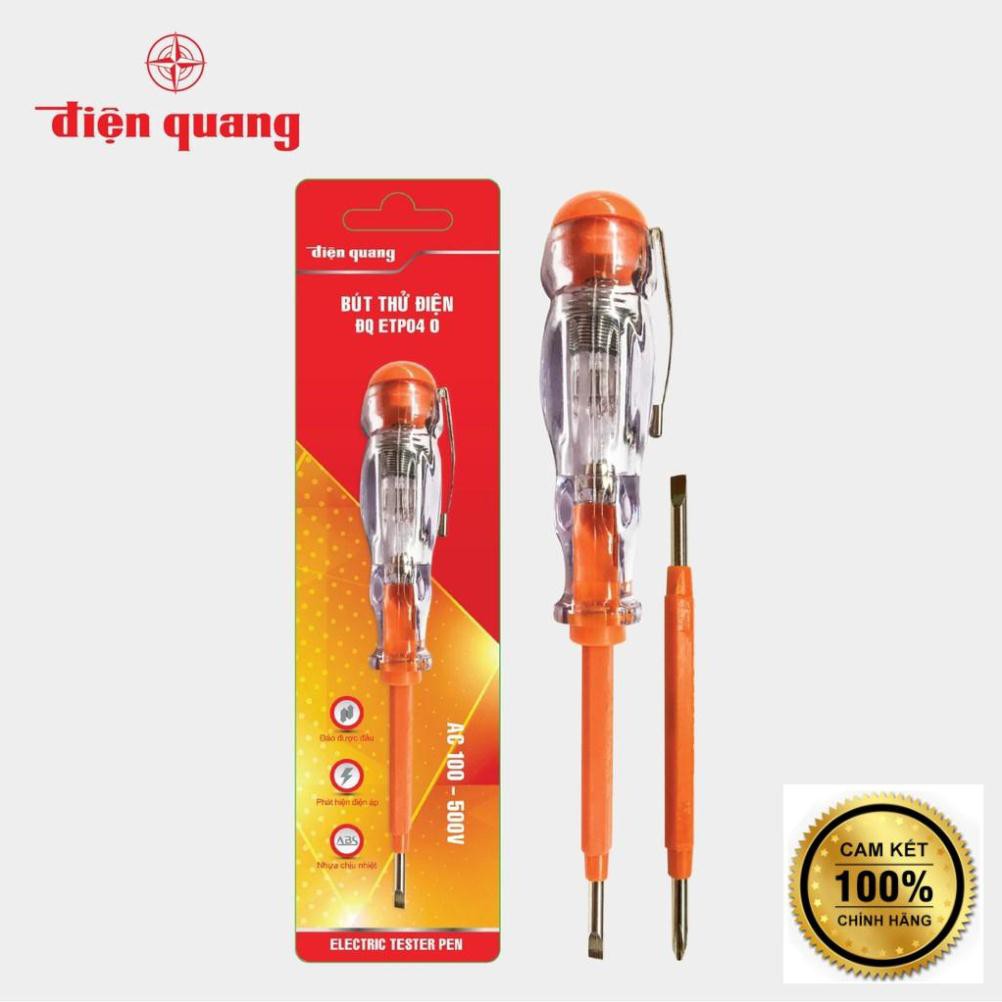 Bút thử điện Điện Quang ĐQ ETP04 O (2 đầu vít, 160 mm, màu cam) [Hàng sẵn]