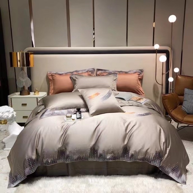 BỘ CHĂN GA LUXURY LỤA DỆT SỢI 140s MÙA XUân - Hè cao cấp nhất 2022