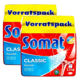 Combo 02 gói bột rửa bát cho máy Somat Detergent Power 1.2kg/hộp
