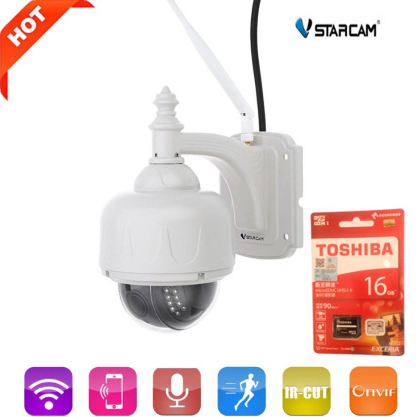 Camera ngoài trời chống nước VstarCam Cao Cấp ( và thẻ Toshiba 32GB)