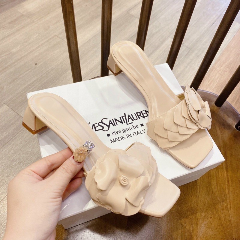 DÉP GUỐC BẢN XẾP HOA GÓT DẸT 5P