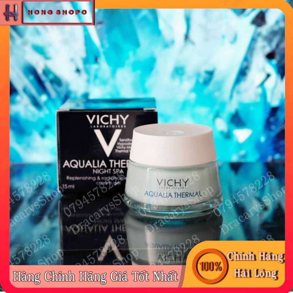 15ml Mặt nạ ngủ dưỡng ẩm giúp làm sáng da Vichy Aqualia Thermal Night Spa Replenishing Radiance Enhancing Sleeping Mask
