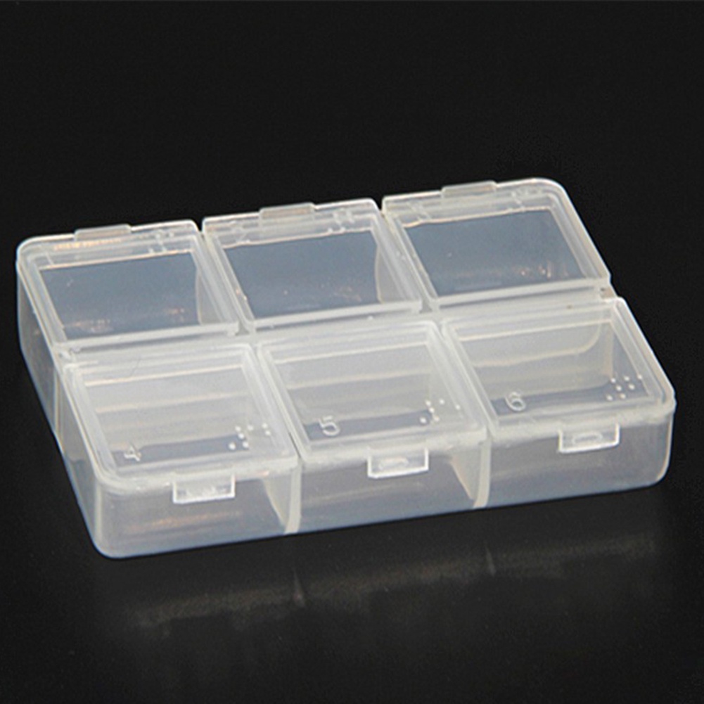 Hộp Đựng Đồ Trong Suốt Sáu Ngăn Tiện Lợi