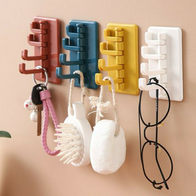Móc Treo Đồ Dán Tường 4 Chấu Xoay 180 Độ