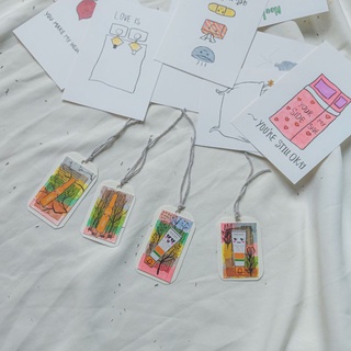 (Vẽ tay) Set 3 tờ Kẹp sách/Bookmark Handmade (1)