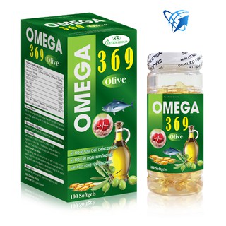 Dầu cá Omega 369 Olive Cao cấp hàng chất lượng (Hộp 100 viên)