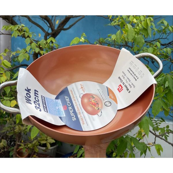Chảo xào 32cm không dính đáy từ Super Chef