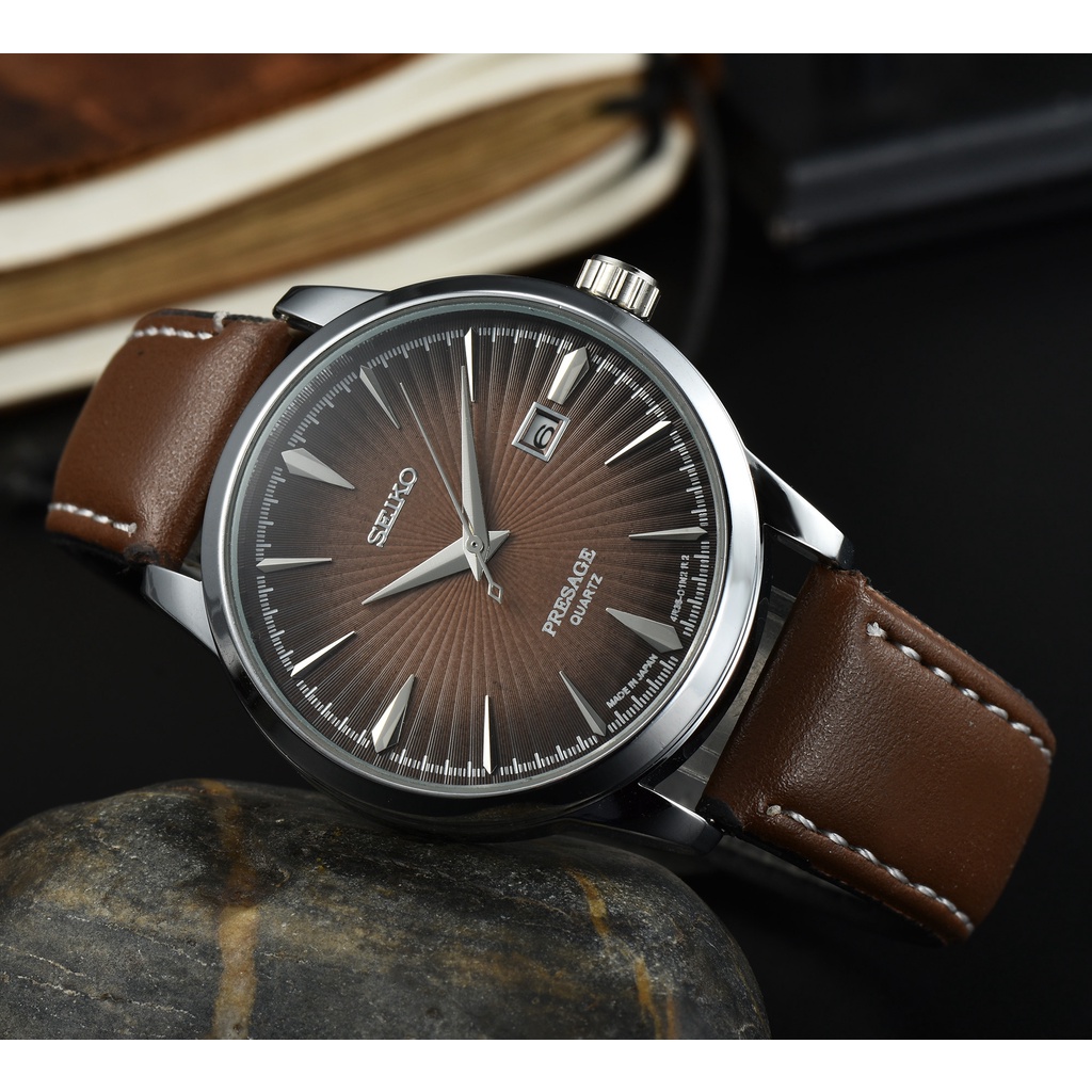 Đồng Hồ Seiko Dây Da Thời Trang Sang Trọng Cho Nam