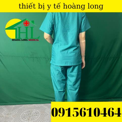 Bộ Scrubs cổ tim phòng mổ, đồng phục Spa, phòng khám, Bác Sĩ, quần áo phòng mổ, đồng phục phẫu thuật màu xanh COBAN