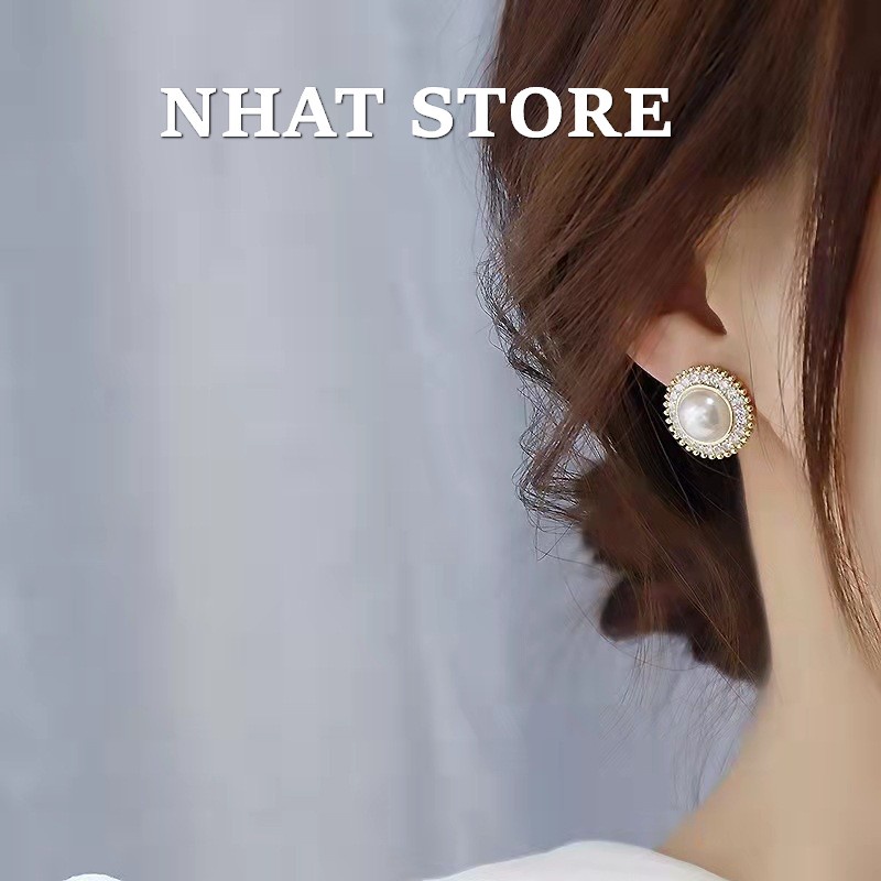 Bông tai nữ hình nụ hoa, khuyên tai Nhat Store