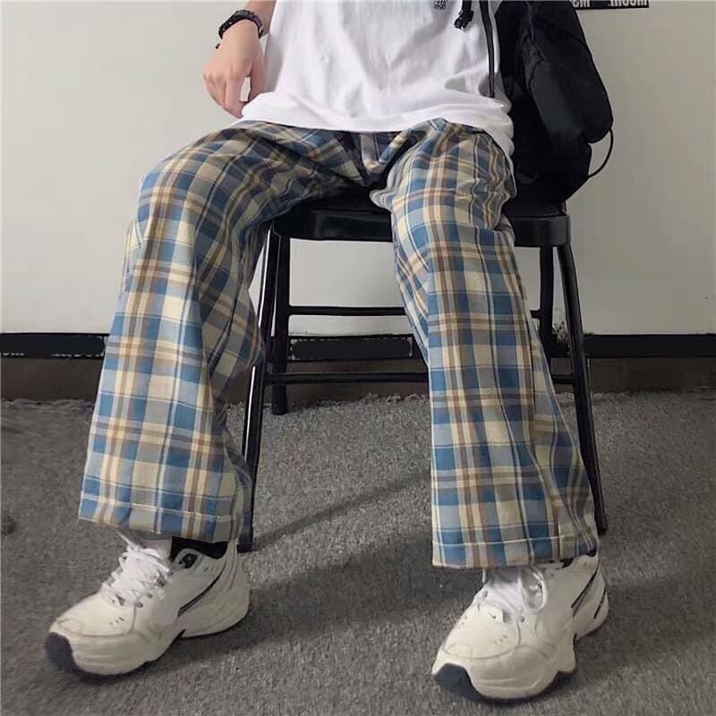[Mã FAMAYWA giảm 10K đơn 50K] Quần ống suông kẻ caro nhiều màu ulzzang / Quần caro ống rộng nhiều màu unisex | BigBuy360 - bigbuy360.vn