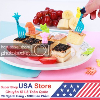 Kit 10 Dĩa Ăn Hoa Quả Trái Cây HÌNH CON THÚ (Shop Một Giá 9.9k)