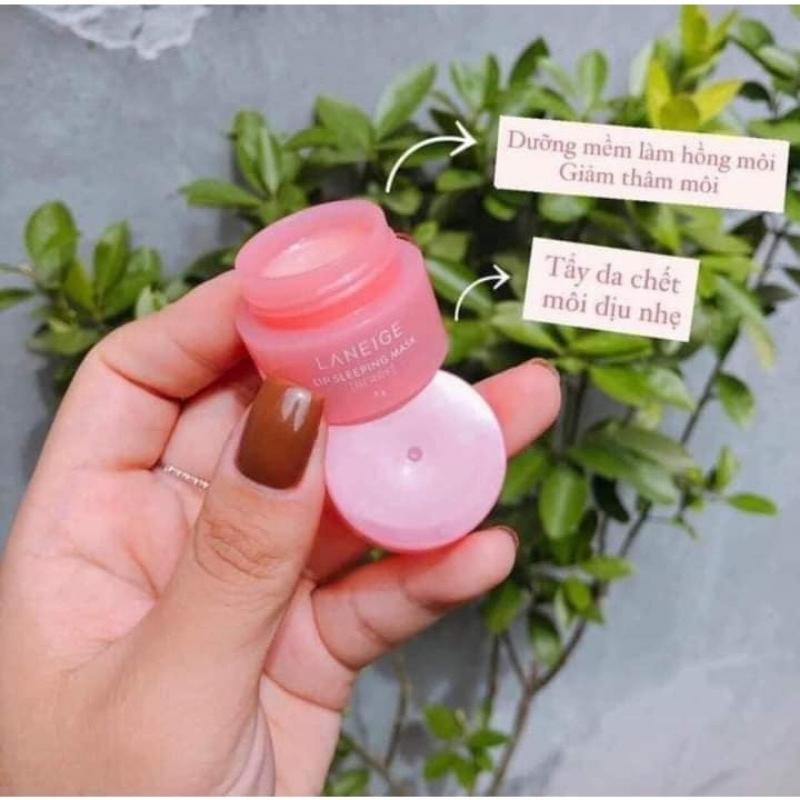 Mặt nạ ngủ môi LANEIGE mini bí quyết cho đôi môi mềm mịn căng mướt hồng hào NaNu01