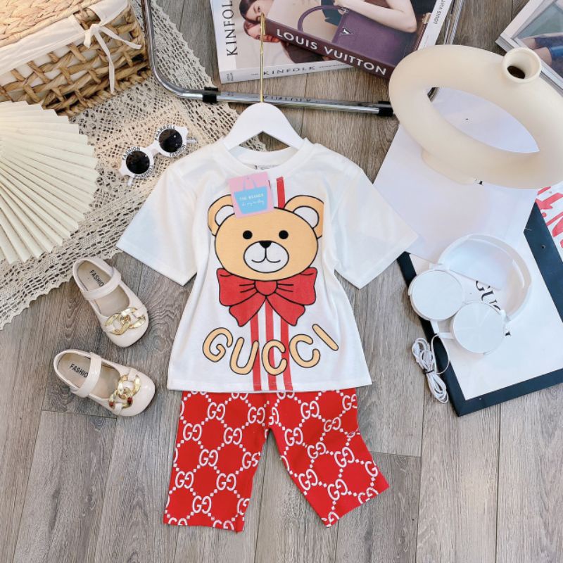 Bộ Gucci Gấu cho bé gái