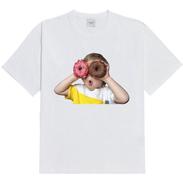 Áo thun ADLV cậu bé Donuts nam nữ unisex - Phông form rộng tay lỡ chất cotton mặc đôi , nhóm cực đẹp