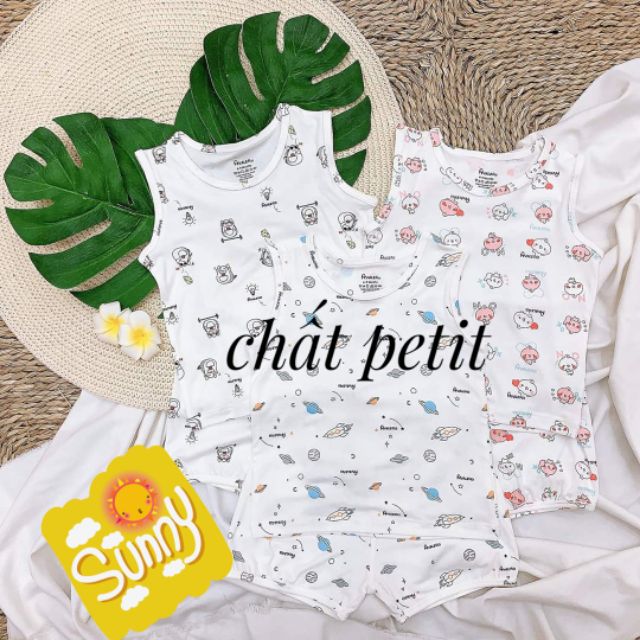 (XẢ HÀNG) BỘ BA LỖ PETIT, SỢI TRE (SIZE 6M ĐẾN 3-4Y)