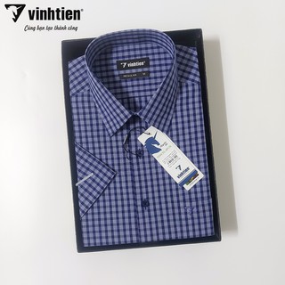 Áo sơ mi ngắn tay trung niên vạt bằng Vĩnh Tiến - FK0-G079