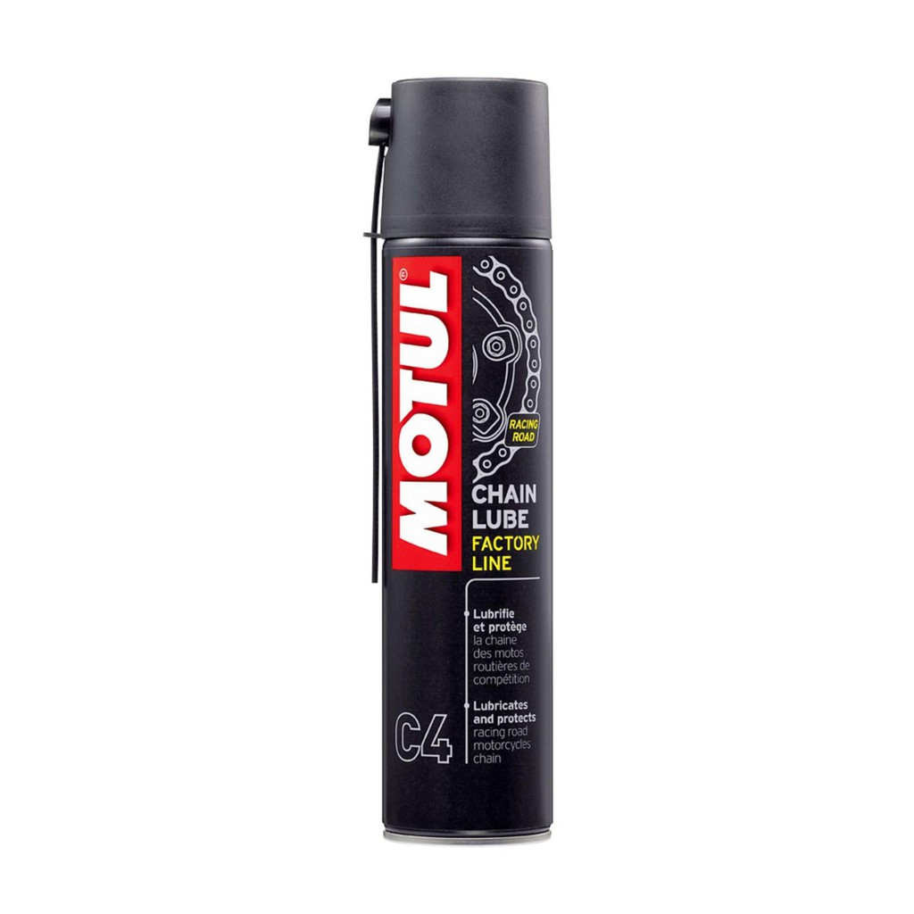 Chai xịt bảo dưỡng sên Motul Chain Lube Factory Line Racing Road C4 400ml