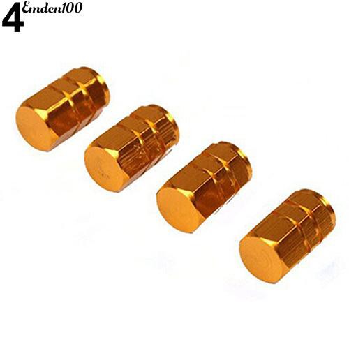 Set 4 Nắp Đậy Van Bánh Xe Hơi Bằng Hợp Kim Nhôm