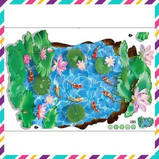 Decal dán tường 3D cá koi Zooyoo