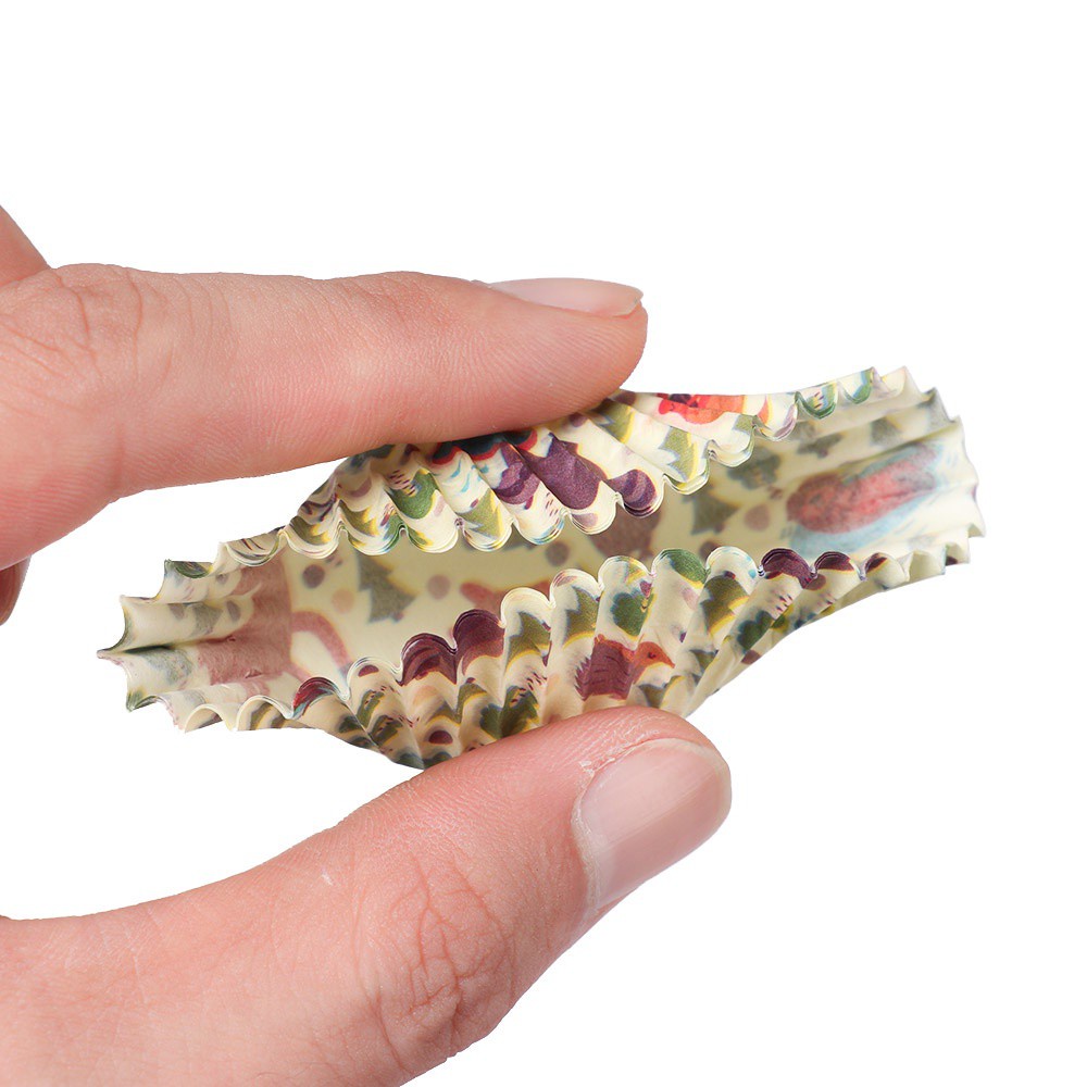 Set 100 Cốc Giấy Làm Bánh Cupcake Hình Động Vật DIY Chống Dầu