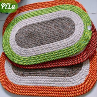 Thảm Lau Chân Kết Dây Oval Lớn