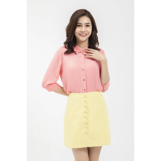 Chân váy vàng cúc trước Elise FXCV8070214VA