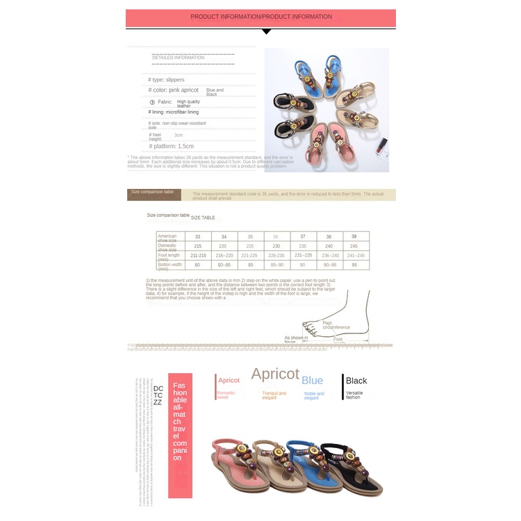 Sandal Đế Bằng Plus Size Cho Nữ