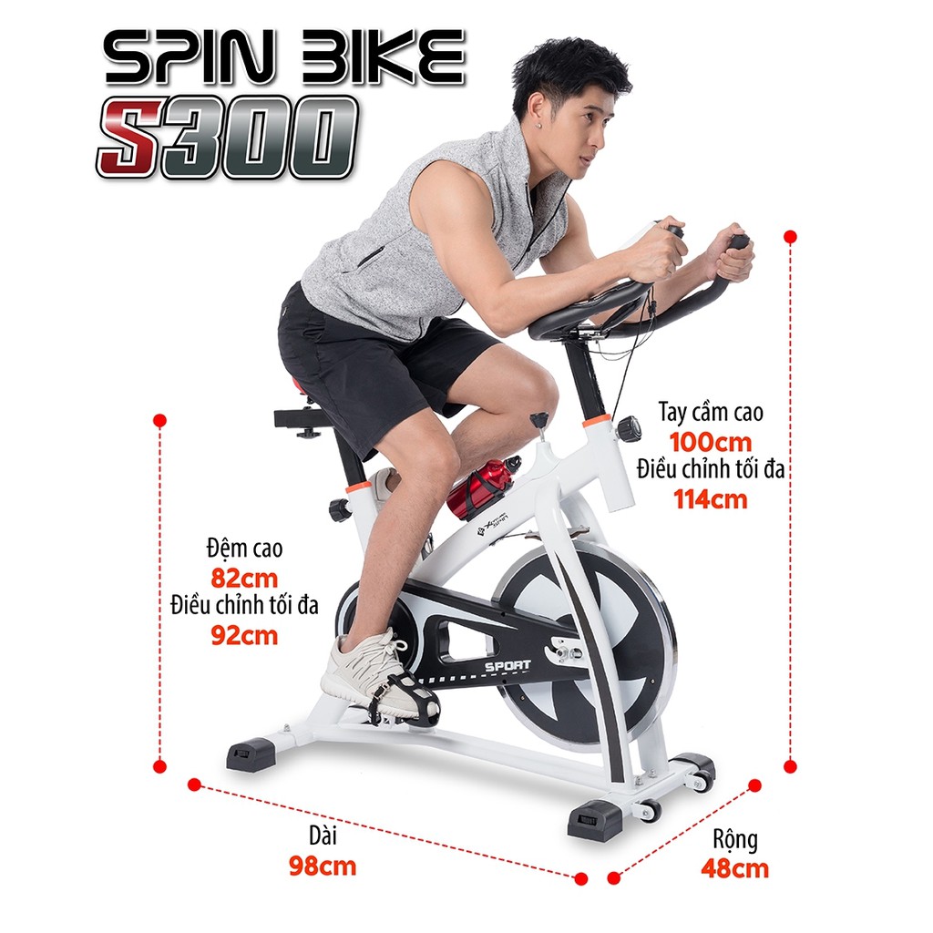 BG Xe đạp tập thể dục SPINING BIKE S300 thiết kế mới 2020