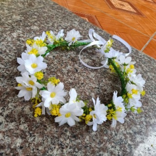 Vòng hoa đội đầu kỉ yếu ( Cúc hoạ mi, lavender, baby ,rose )   🌸