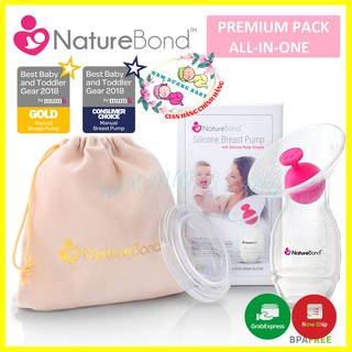 Cốc Hứng Sữa Silicone NatureBond💝FREESHIP💝 Số 1 Tại Mỹ.