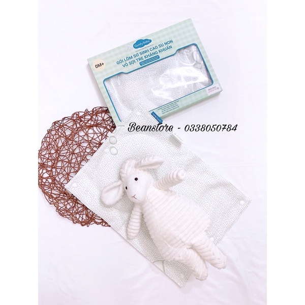 [ Hàng Mới Về ] Gối lõm sơ sinh chống bẹt đầu Comfybaby vỏ cotton