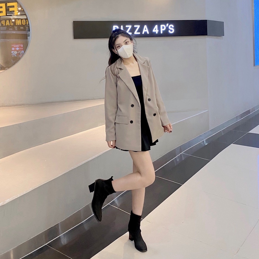 Áo Blazer Nữ Dài Tay 2 Lớp Mẫu Mới Phong Cách Hàn Quốc Áo Vest Nữ Khoác Ngoài | BigBuy360 - bigbuy360.vn