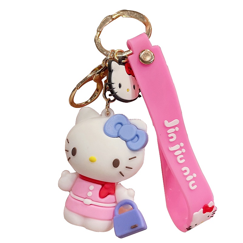 [Mã LIFEBOOK2 giảm 10% đơn 0Đ] Móc Chìa Khóa Cặp Đôi Hello Kitty Xinh Xắn,Chất Liệu PVC Cao Cấp