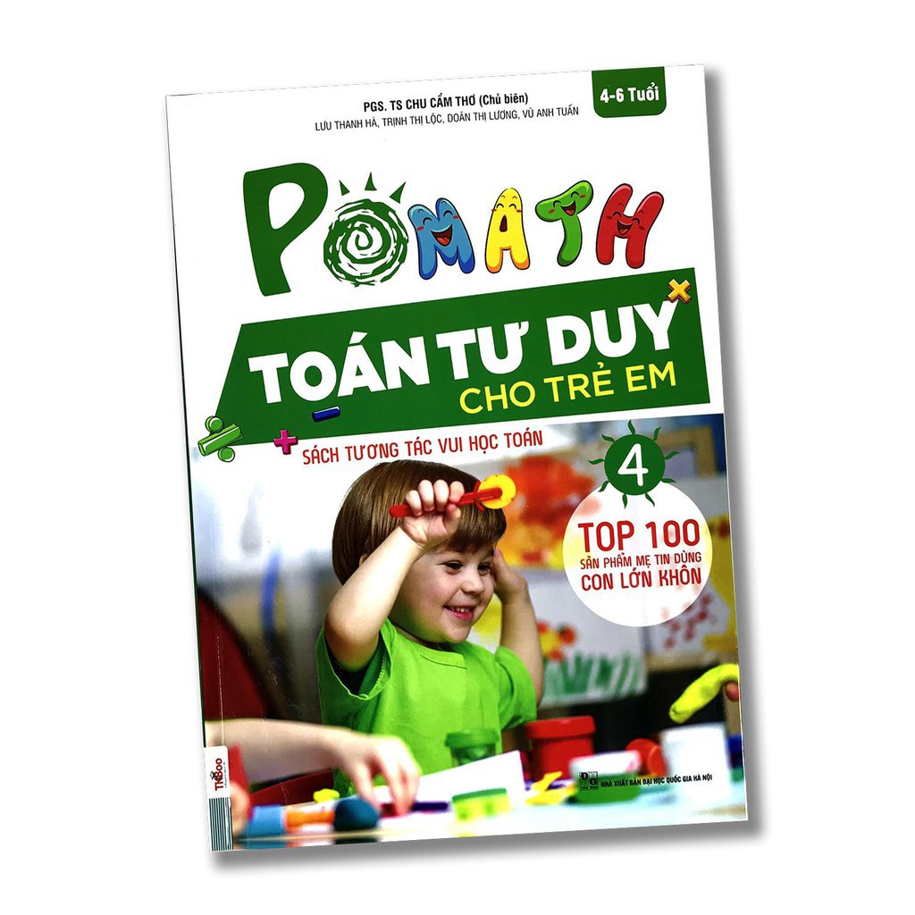 Sách Trọn Bộ 6 Cuốn PoMath Toán Tư Duy Cho Trẻ Em 4 - 6 Tuổi 6 Quyển MCTK8938