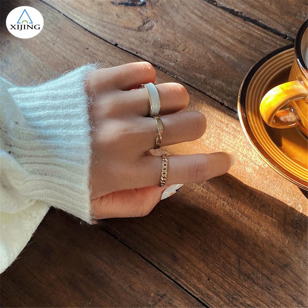 Bộ 3 Nhẫn Thiết Kế Đơn Giản Xinh Xắn