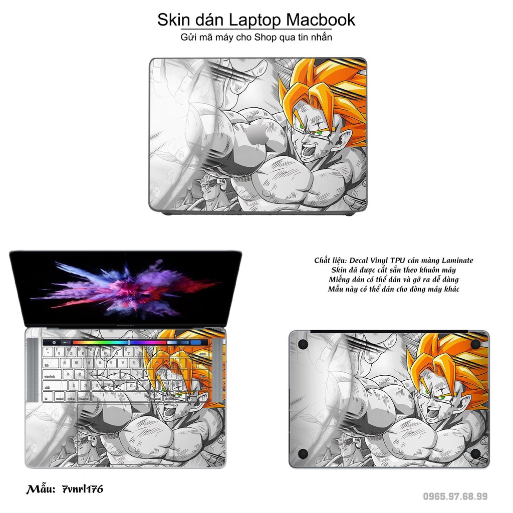 Skin dán Macbook mẫu Dragon Ball (đã cắt sẵn, inbox mã máy cho shop)