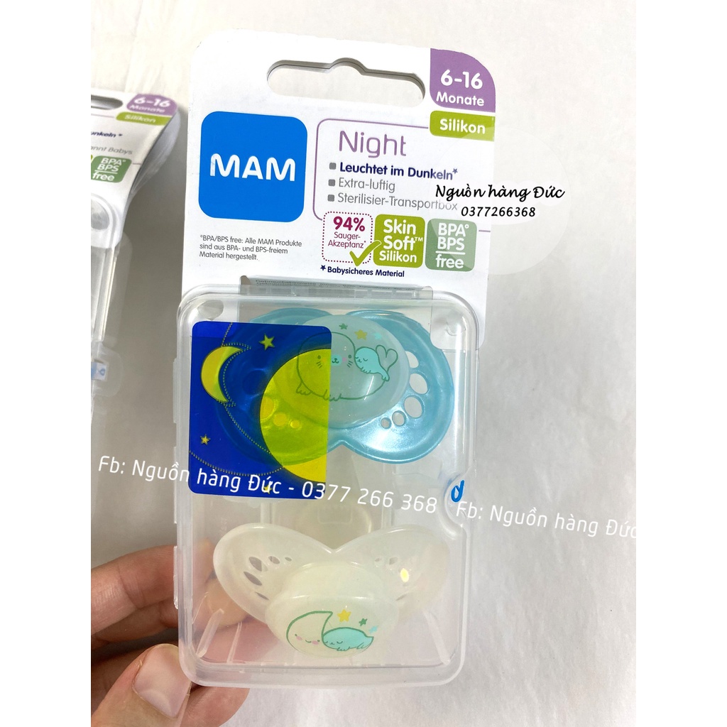 Ti giả MAM Đức Mam Original night (6-16m) dòng phát sáng - Nguồn hàng Đức