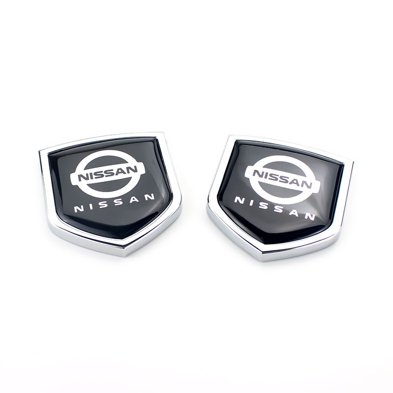 Set 2 miếng dán trang trí xe hơi Nissan March Xtrail Almera Terra Serana NP300 Note Juke Patrol Sylphy Urvan