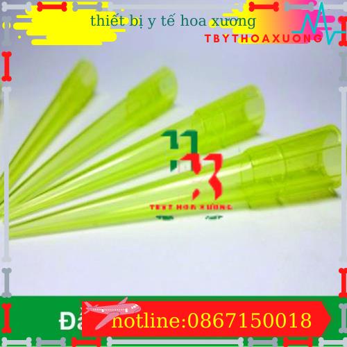 [ Combo 50 túi ] Đầu Côn Vàng Thường Không Khía 200ul Dùng Thí Nghiệm Cho Gilson Pipette Túi 1000 Cái