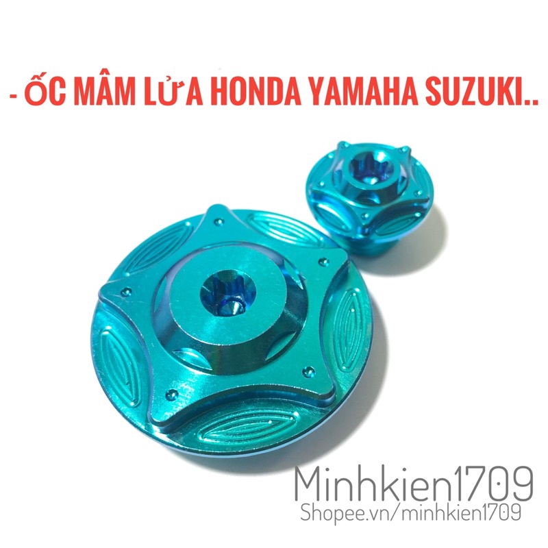 ( GR5 XỊN ) Ốc mâm lửa titan các loại xe Honda Yamaha Suzuki