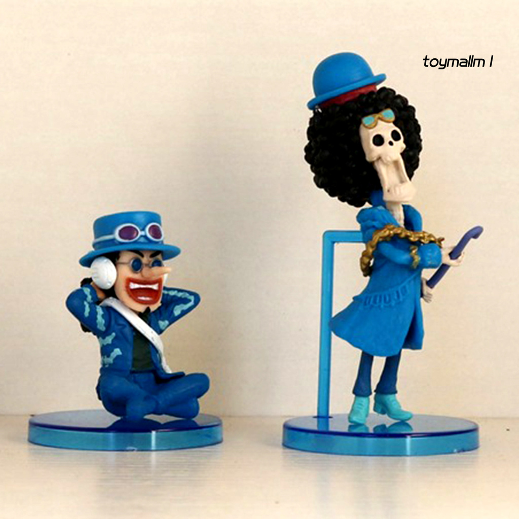 toymall 9Pcs/Set Anime Cartoon Cute Blue One Piece Model Toys Ornaments Home Decoration